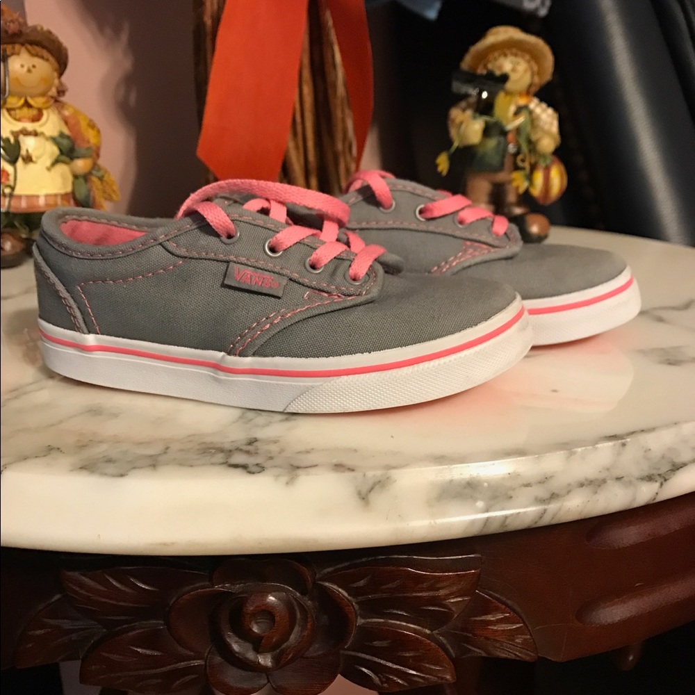 Little Girl Grey/Pink Vans😘